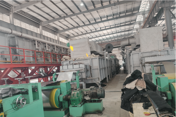 stainless steel finishing line, modern factory for steel processing